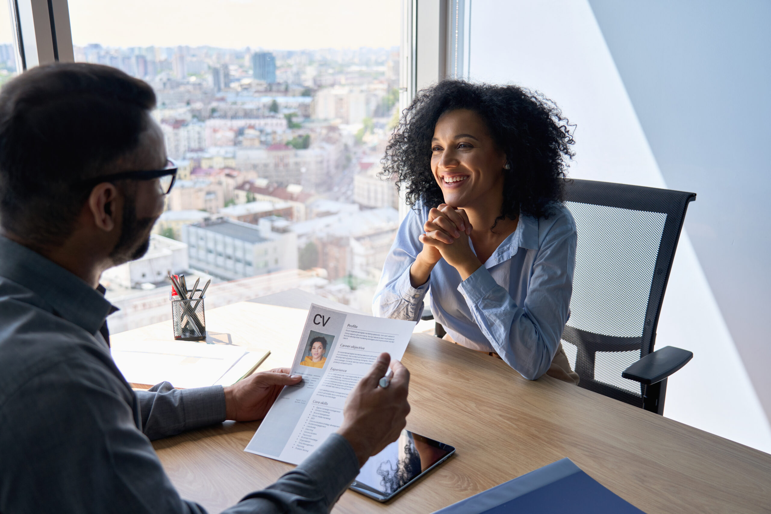 job interview for a career in direct marketing