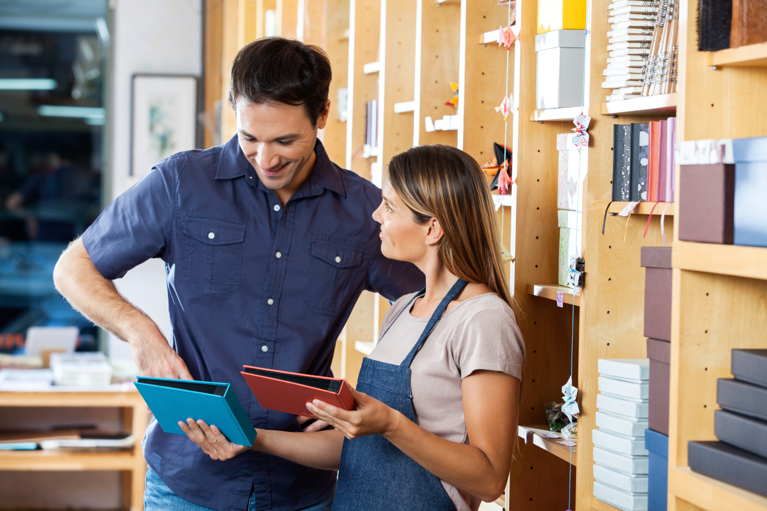 sales person engaging with the customer