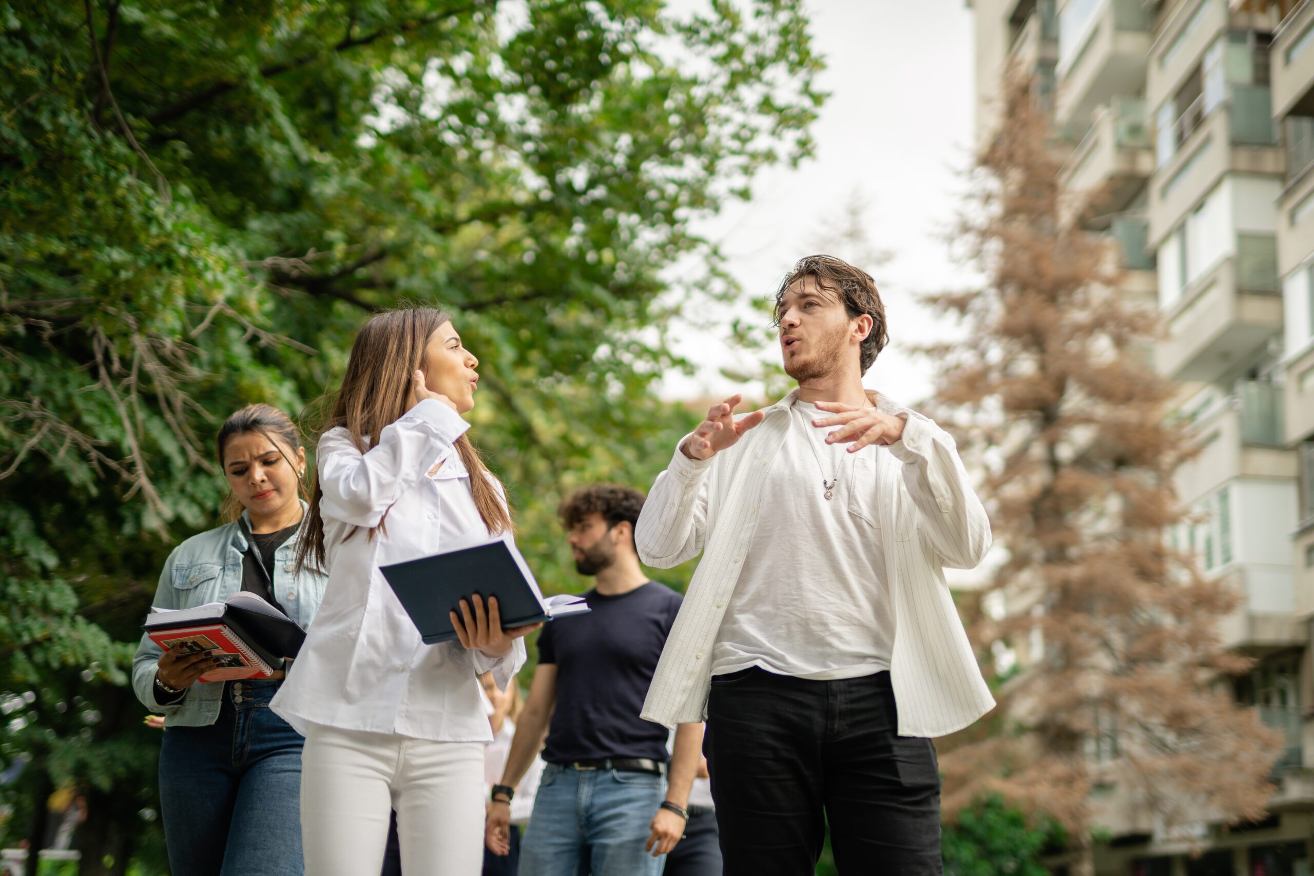 College students in their extracurricular activities