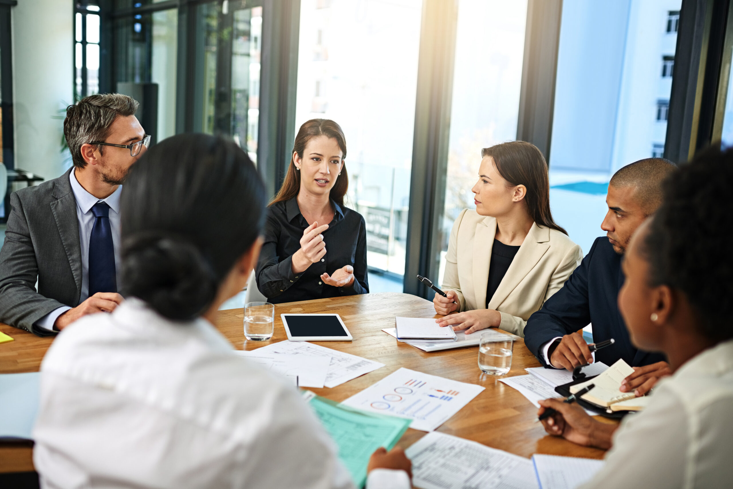 Sales team doing competitive analysis